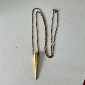 Long gold necklace